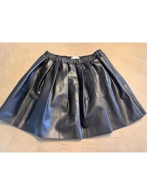 Girls Skirt Fashion Gathered Faux Leather Girls Young Hearts Size 12